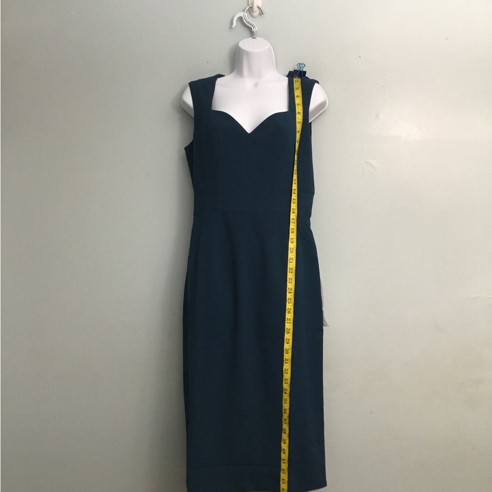Dress the Population Blue Sheath Midi Dress Sweetheart Neckline - Picture 7 of 14